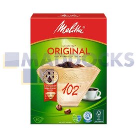 Papéis de filtro de café marrom melitta 102 originais genuínos (embalagem de 80)
