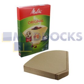 Papéis de filtro de café marrom melitta 1x6 originais genuínos (embalagem de 40)