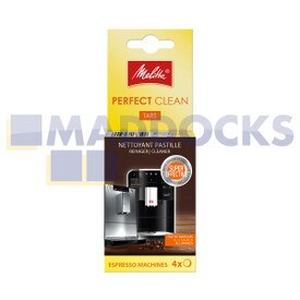 Pastilhas de limpeza para máquina de café expresso genuínas Melitta 'Perfect Clean' (1,8 g, embalagem de 4)