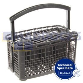 Cesto de talheres original original BSH cinza universal (240 mm x 135 mm x 125 mm)