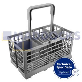Universal Bosch, Hotpoint, Neff, Siemens, Cesto de talheres universal cinza Smeg (240 mm x 135 mm x 125 mm)