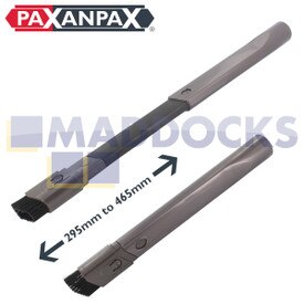 Ferramenta de fenda flexível colorida de aço extensível universal com escova de pó removível (32 mm, 295 mm - 465 mm)