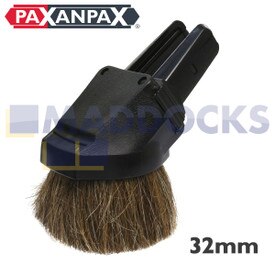 Escova redonda de combinação de plástico preto universal e ferramenta de estofamento (32 mm)