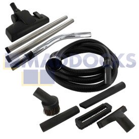 Kit de ferramentas Deluxe Eco Vac compatível para Numatic 'AS1 Style' com mangueira flexível de alta qualidade de 2,5 m 32 mm-38 mm, escova de pó de crina e bocal de ferramenta de piso de alta eficiência de 285 mm (32 mm)