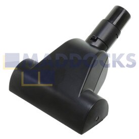 Mini escova turbo universal de plástico preto com cotovelo fixo (32 mm)