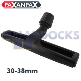 Bocal de rodo universal de plástico preto com encaixe variável com lâminas de borracha e rodas de plástico (30 mm - 38 mm x 360 mm)