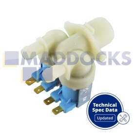 Compatível para Beko CI155, WM5, WMA5, WMC6, WME7, WME8M Série WMXD válvula de entrada de solenóide de água dupla