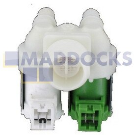 No Longer Available. Discontinued [Genuine Original AEG, Arthur Martin, Brandt, DeDietrich, Electrolux, Firenzi, Frigidaire, Kuppersbusch, Moffat, Prima, Tricity Bendix, Zanussi Multi-Model Fitting Washing Machine 2-Way Double Water Solenoid Valve]