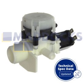 Genuíno Original AEG, Electrolux, Tricity Bendiz, Zanussi BDW52, DA6141, DE3047, DW12,5 DWS410, Série ES-ESF-ESI-ESL, Favorit, 40600, 50750, ZD684, ZDI674, ZDM6026, ZDS6070, ZDT6052, ZKS5618, ZT6810 Anti -Válvula de entrada elétrica de transbordamento