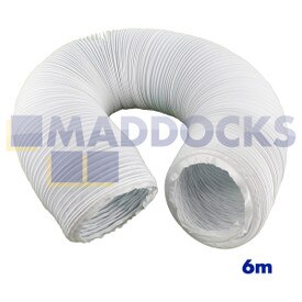 Mangueira de ventilação de plástico PVC flexível universal (4"/102mm x 6m)