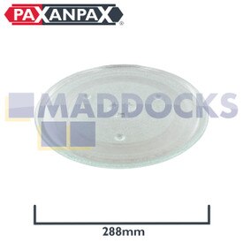 Prato de vidro giratório de micro-ondas universal com 6 fixadores (288 mm)