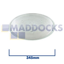 Prato giratório de micro-ondas universal com 6 fixadores (345mm)