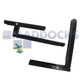 Suportes e fixações de braço extensível para micro-ondas universal com acabamento preto kit de montagem em parede