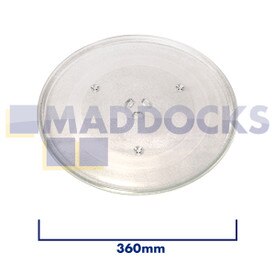 Prato giratório universal para micro-ondas com 6 fixadores (360 mm)