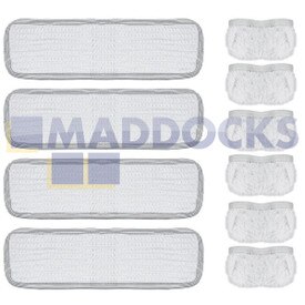 Genuíno original Polti Vaporetto Smart AirPlus, prático, kit de pano de microfibra Comfort Series (4 panos + 6 soquetes)