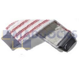 Genuine Original Numatic SPR Series Red Slalom 40cm Hang-On Nylo Stripe Microfibre Mop (Pack of 10)