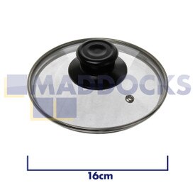 Panela universal, wok, tampa de vidro da frigideira (16cm)