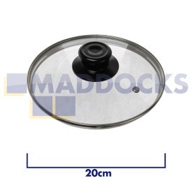 Panela universal, wok, tampa de vidro da frigideira (20cm)