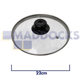 Panela universal, wok, tampa de vidro da frigideira (22cm)