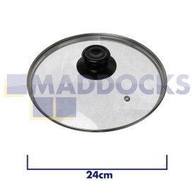 Panela universal, wok, tampa de vidro da frigideira (24cm)
