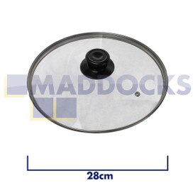 Panela universal, wok, tampa de vidro da frigideira (28cm)